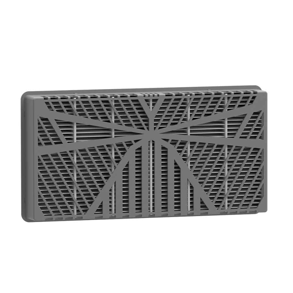 clearmaxx Filtre principal à particules, rectangulaire, gris avec motif de grille