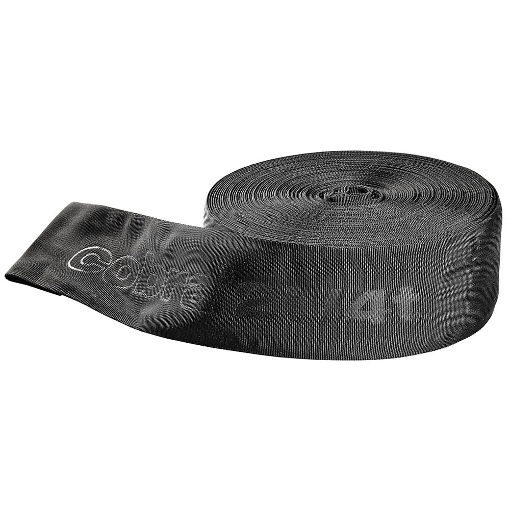 Ruban noir étroitement enroulé avec l’inscription cobra 2/4 t protection contre l’abrasion 20 m
