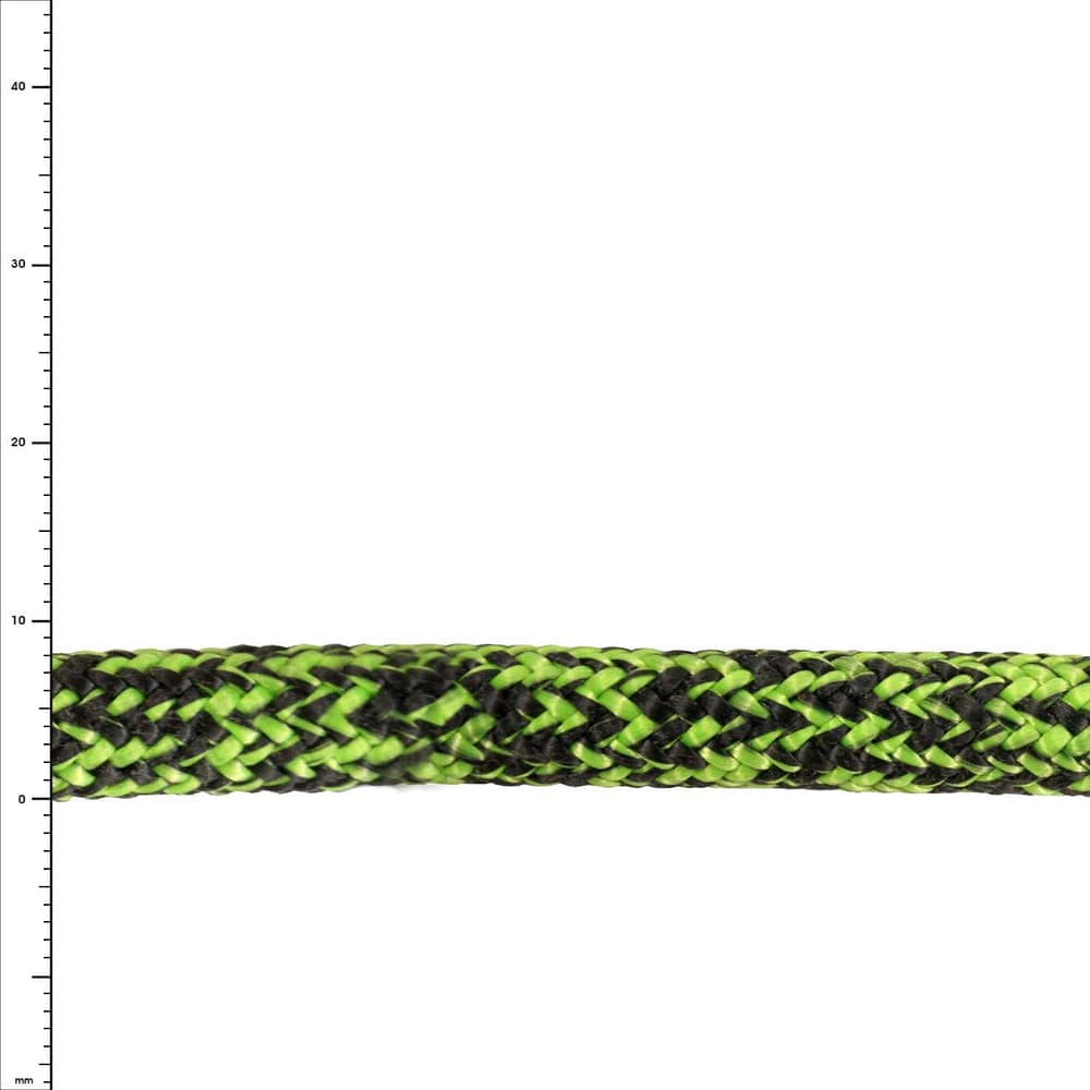 Corde Phoenix 8 en vert et noir avec motif tressé