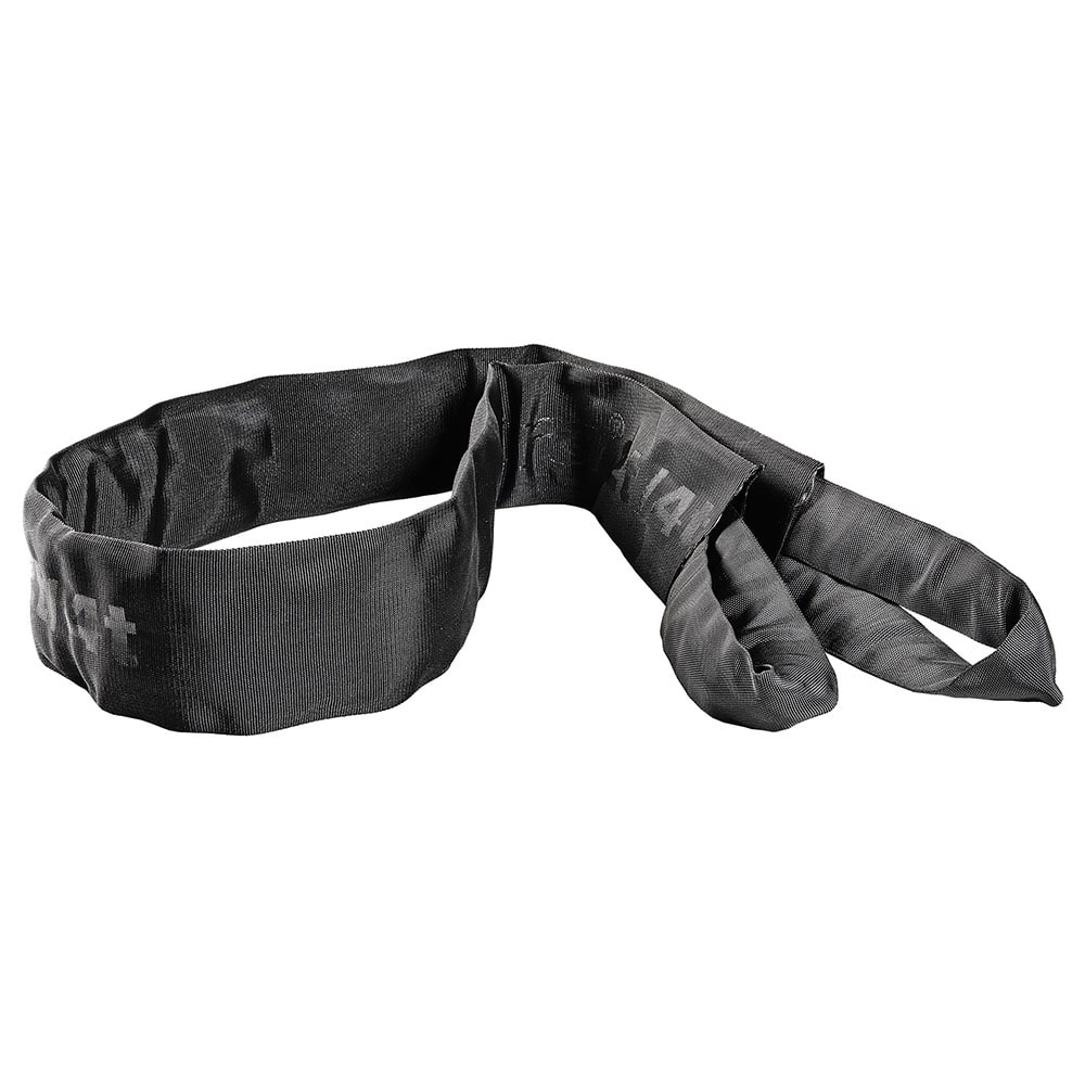 élingue ultrastatique cobra L, élingue en textile noir avec deux extrémités de boucle et lettrage visible