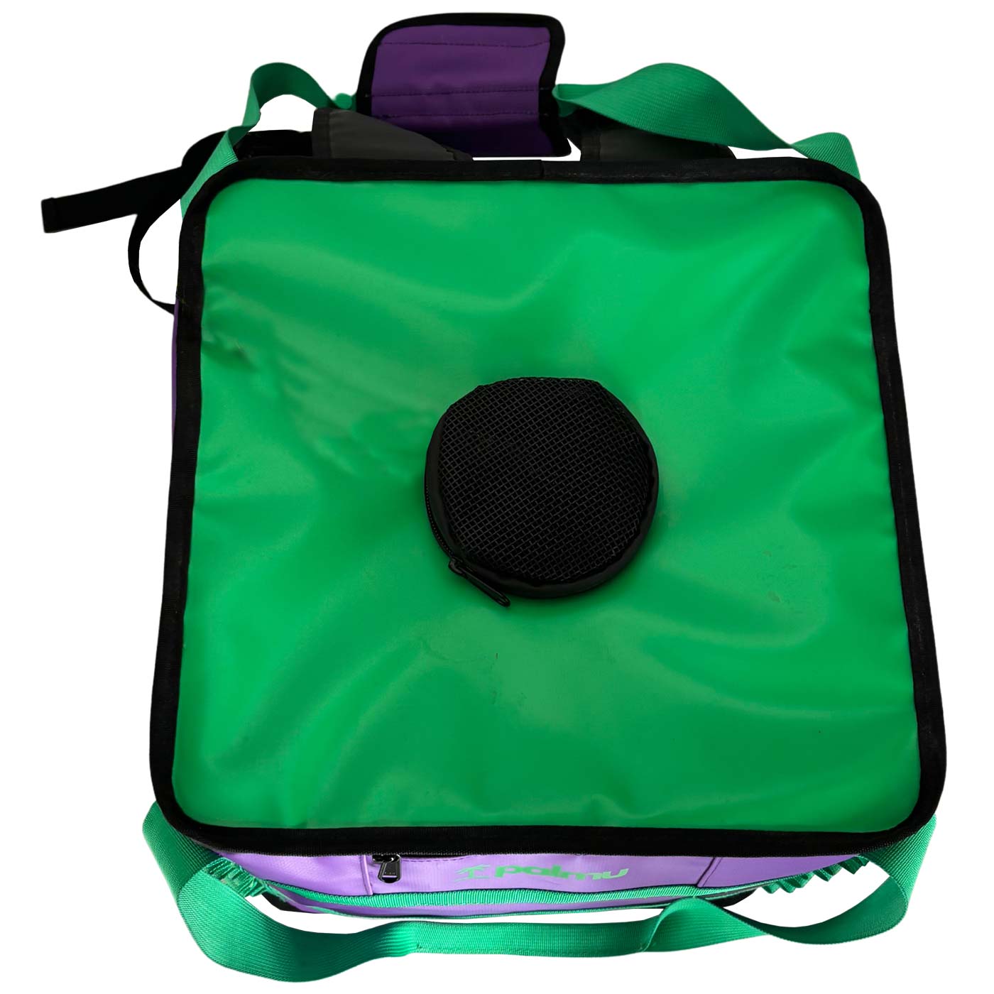 Palmu 32 Top Bag avec couvercle vert et compartiment rond en maille noire