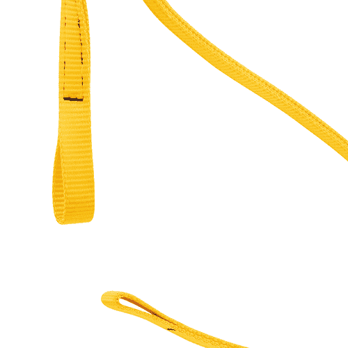 Sangle d’éjection, gros plan des extrémités de la boucle jaune, pas d’information du fabricant