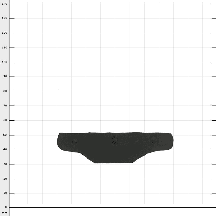 Insert en caoutchouc ArboRapid, insert en caoutchouc noir avec trois points d’attache surélevés et forme irrégulière