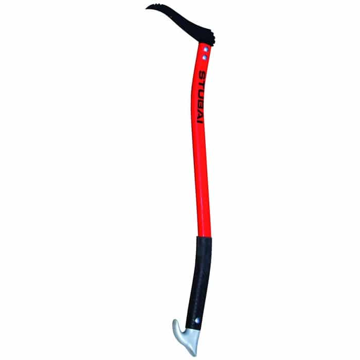 Stubai Alu 70 de Stubai, outil rouge avec poignée incurvée, partie supérieure noire et pointe argentée