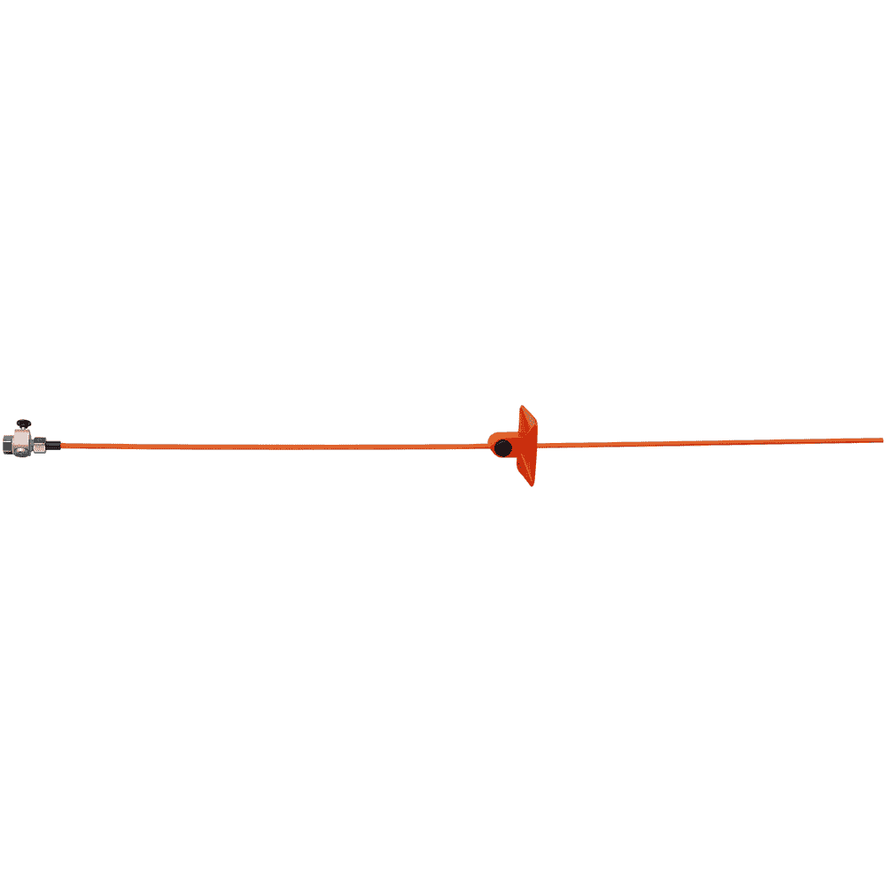 Kolibri Vario, outil à tige orange long et fin avec connexion métallique et bouton noir au milieu
