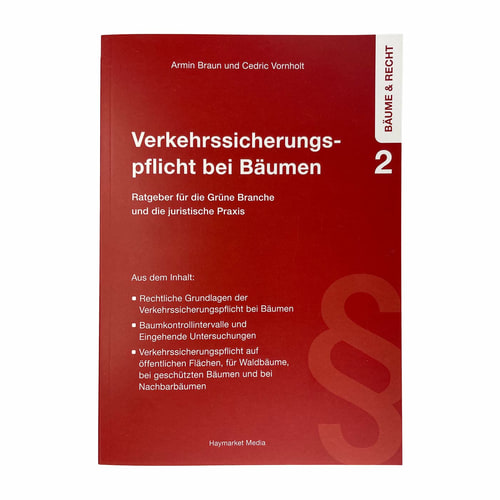 Obligation de sécurité routière pour les arbres par Armin Braun et Cedric Vornholt, livre rouge avec lettres blanches et détails du contenu, Haymarket Media