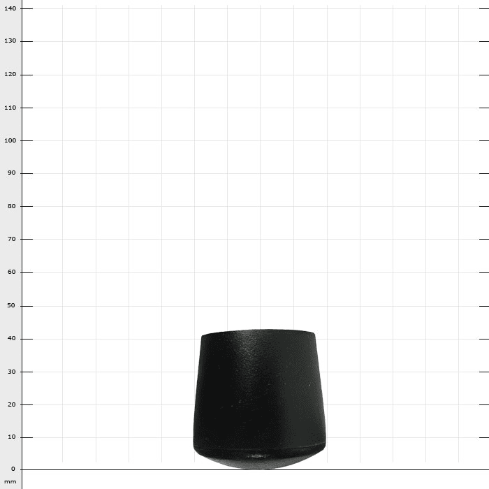 Embout ArboRapid T2, embout en plastique noir, forme cylindrique avec bord inférieur légèrement effilé
