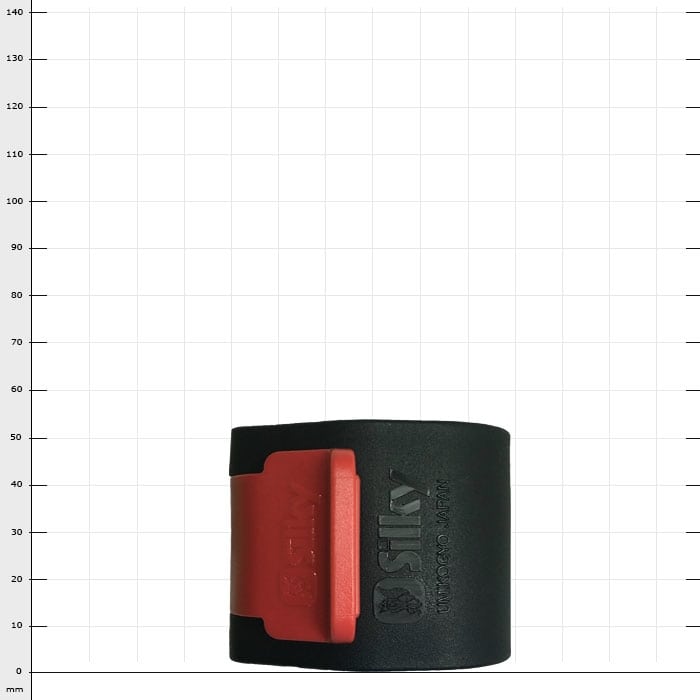 Pince Hayauchi grande de Silky, noire avec fermeture rouge, rectangulaire et compacte