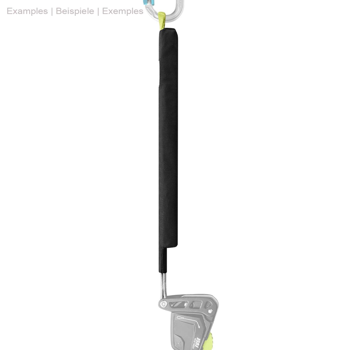 Defuser Rescue, housse de protection noire avec mousqueton et aire de jeux grise en bas, nom du fabricant non visible