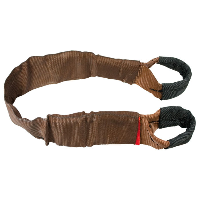 tree save 8 t Loop Strap Sangle Special, marron avec boucles d’extrémité noires