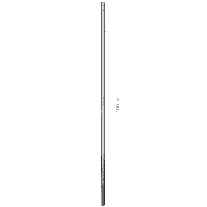 Hayate 500 tige supérieure, longue tige fine en argent avec plusieurs petits trous, 165 cm de long