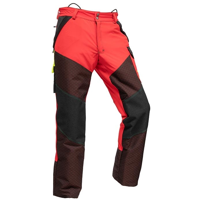 Pantalon de travail Gladiator Extreme en rouge avec renforts noirs