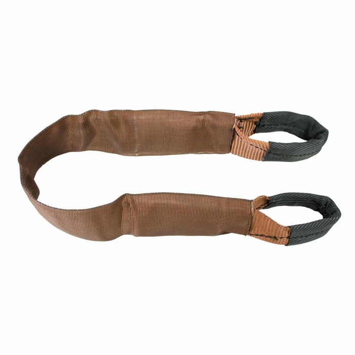 Sangle à boucle Tree Save 4 T, sangle à boucle marron-noir en matériau robuste, deux boucles aux extrémités