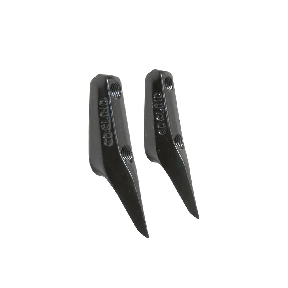 Deux pointes Talon S noires avec deux trous de vis, sans fabricant visible