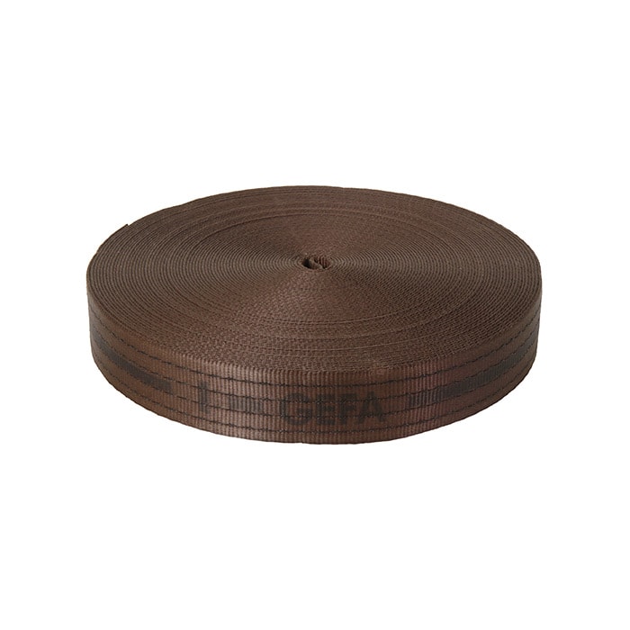 GEFA 7T Sangle enroulée marron extensible avec imprimé noir