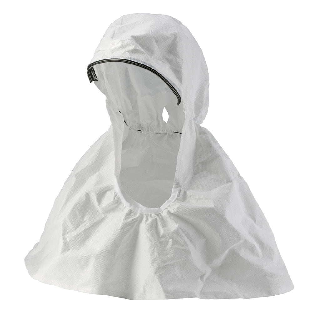 Capuche Versaflo en blanc avec capuche et encolure ronde