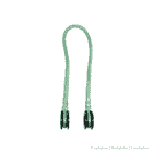 Gréement Ring M, deux anneaux noirs sur une corde verte reliés à une boucle