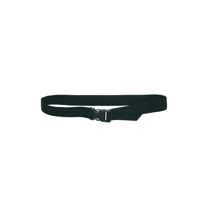 Élastique en cuir croisé, ceinture élastique noire avec boucle noire