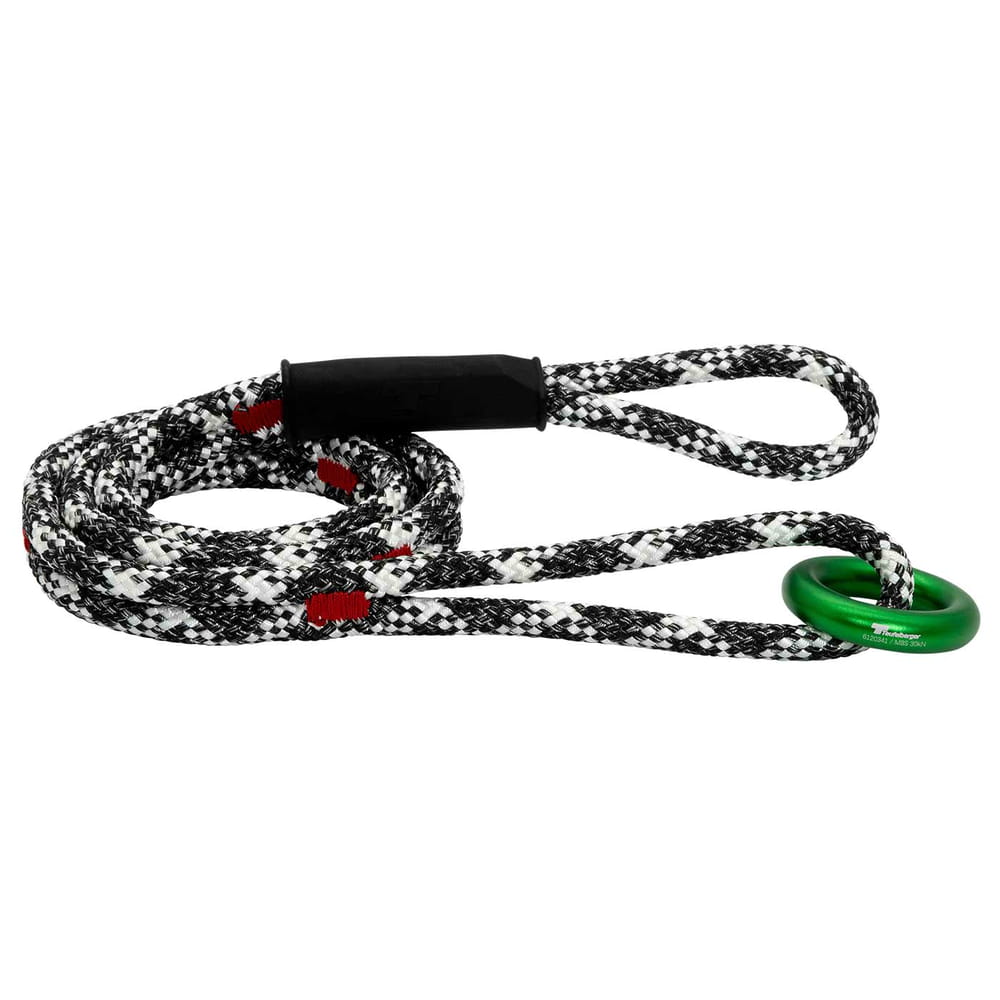 anneau canopyANCHOR avec corde noire, blanche et rouge et anneau vert