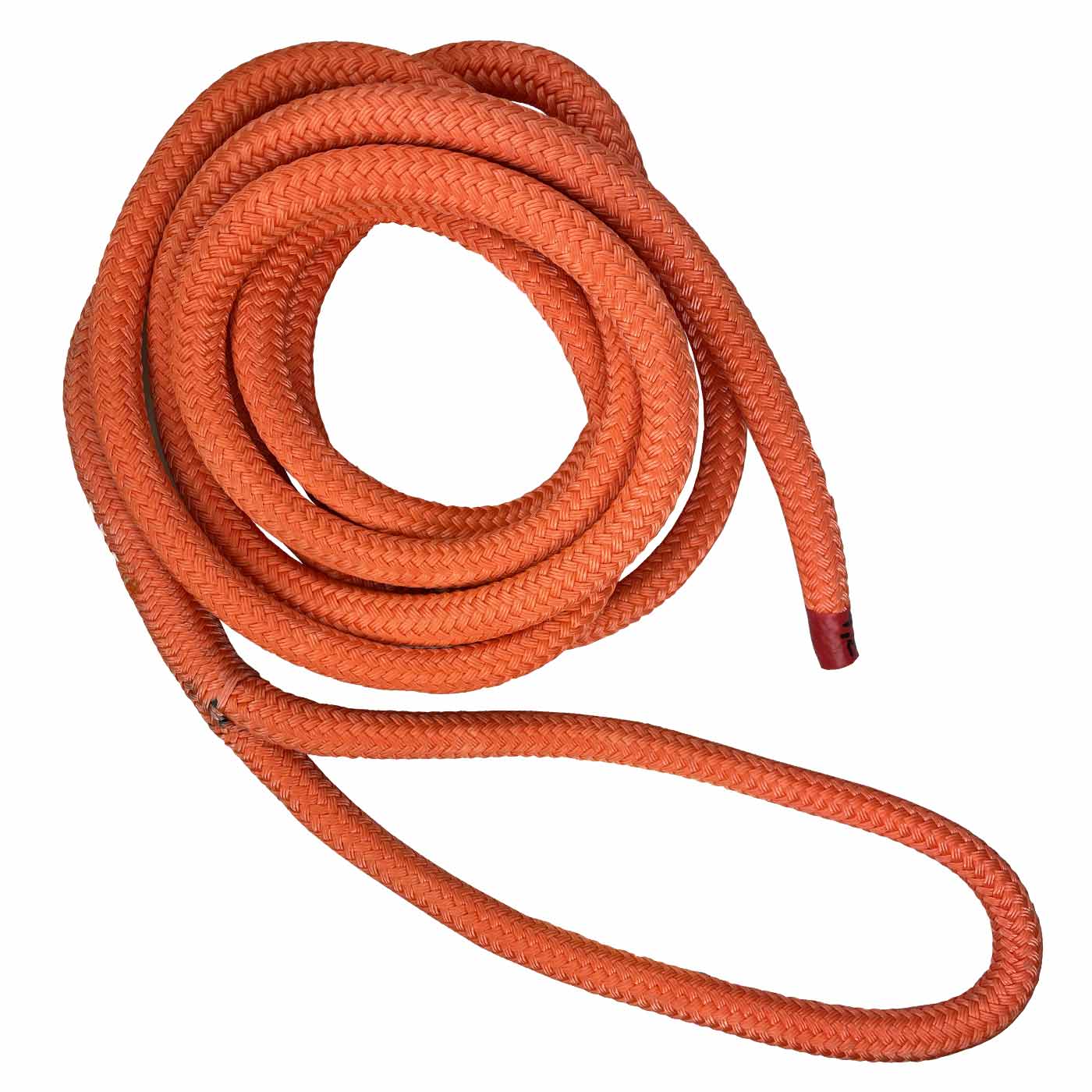 Bull Sling 16 Corde tressée orange longue avec une boucle à une extrémité