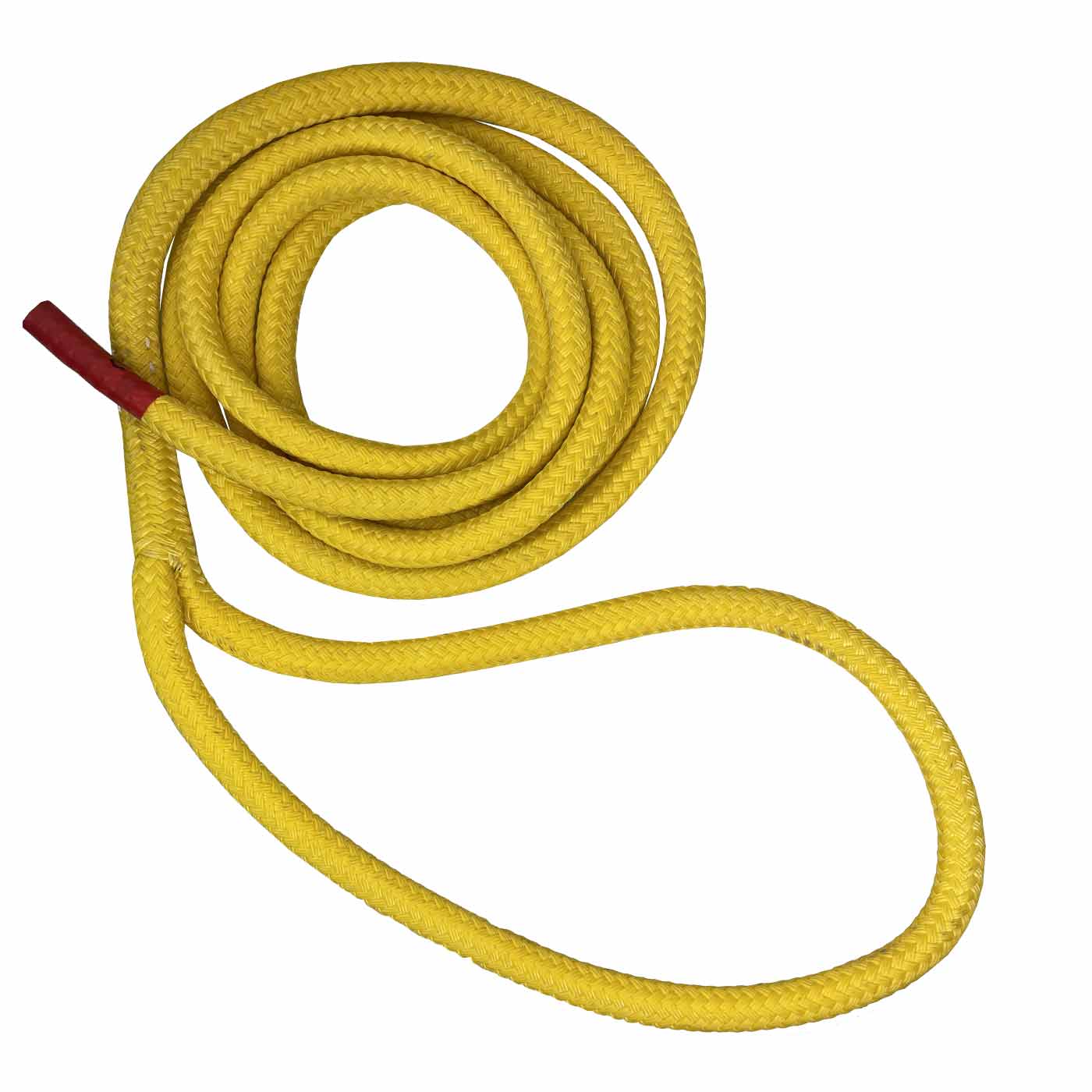 Bull Sling 13, corde tressée jaune avec protection rouge à une extrémité