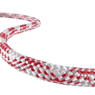 Corde Patron Plus en blanc avec rayures rouges, incurvée