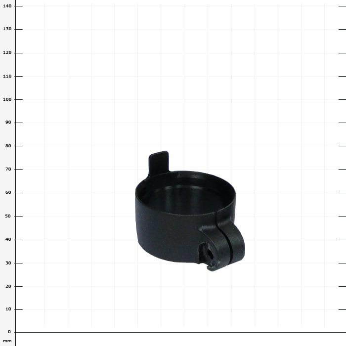 Ergo Silver Clamp XL, pince ronde noire en plastique avec un petit levier