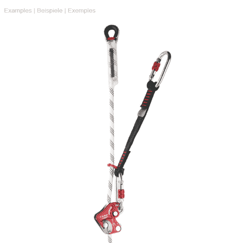 Longe gobeline 26, kit d’escalade complet avec ruban noir, crochet en plastique rouge, mousqueton en aluminium et équipement d’escalade rouge sur corde blanche