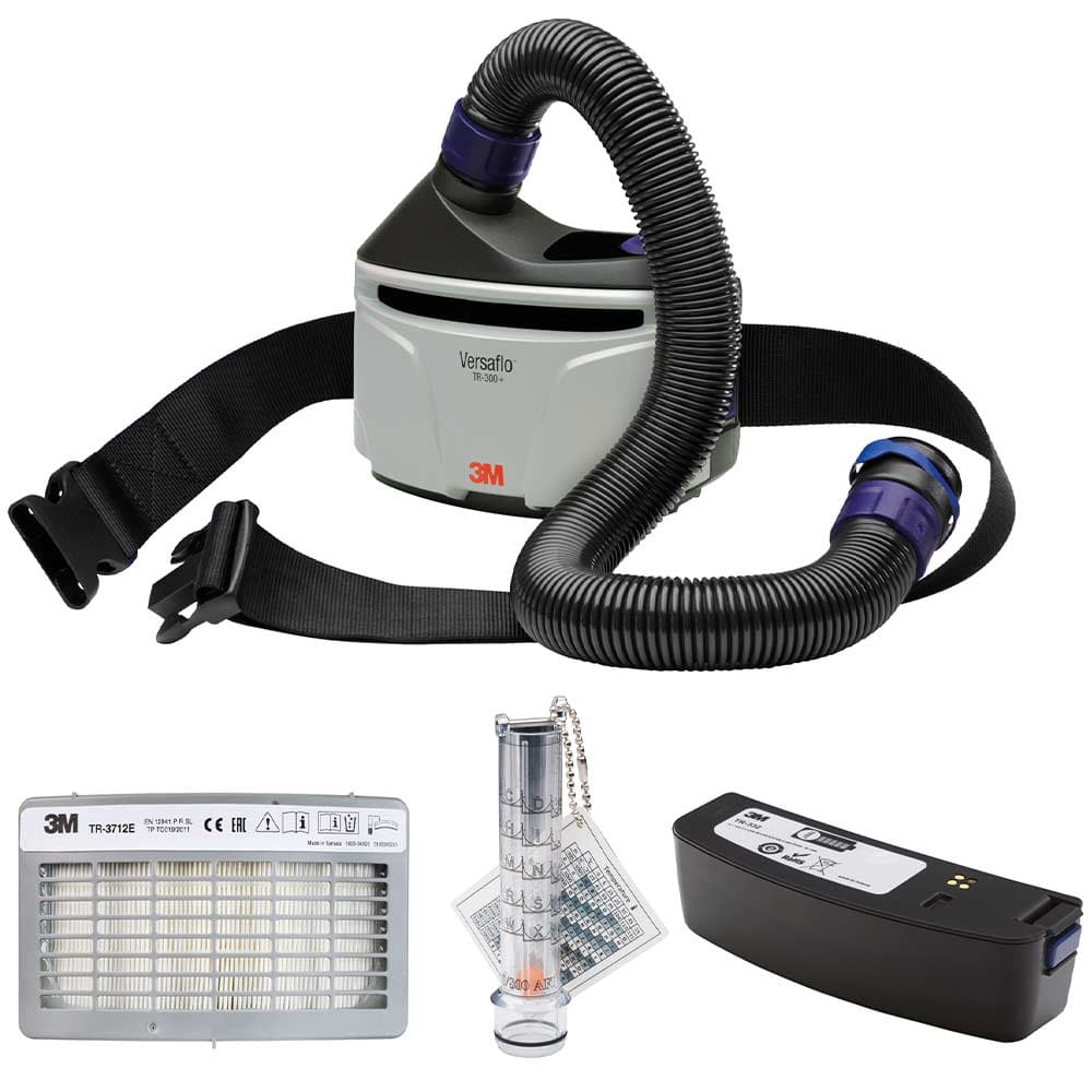 Ensemble complet de protection respiratoire Versaflo EPS de 3M avec appareil respiratoire, tuyau, filtre, appareil de mesure et batterie
