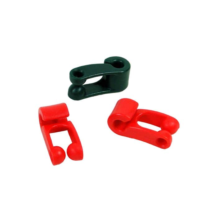 Fast Hook pack de 3 avec deux crochets en plastique rouges et un crochet vert