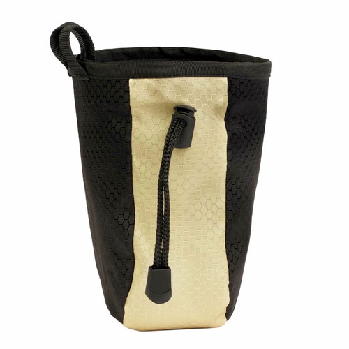 Sac SRT de FTC Tree en noir avec bande beige à l’arrière, avec cordon de serrage et boucle en haut