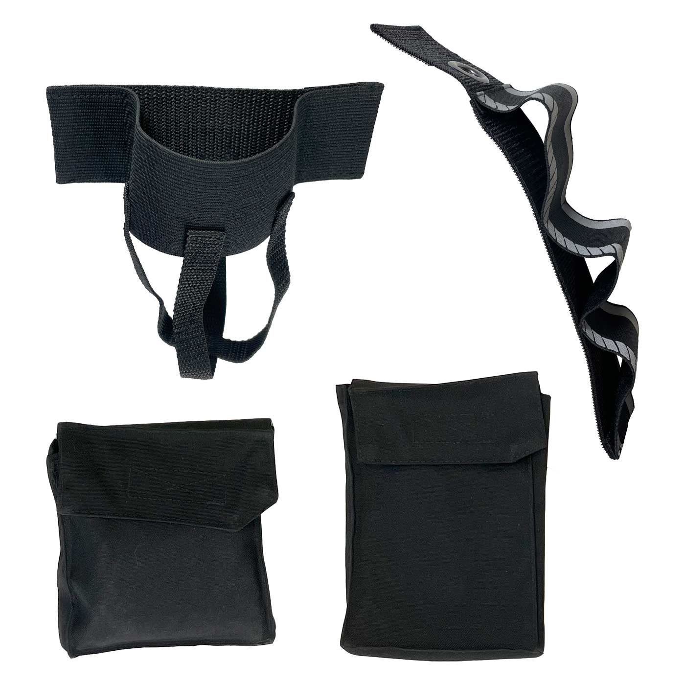 Ensemble de base du gilet My Gear avec attache élastique noire avec boucles et deux poches noires avec rabat