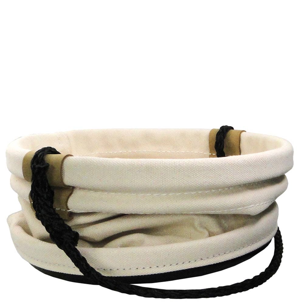 Matériau Seau, récipient en tissu blanc plié avec poignée noire