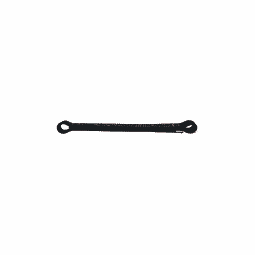 Ruban central TreeAustria Pro, ruban textile noir avec boucles aux deux extrémités, nom du fabricant visible en lettres rouges sur le ruban