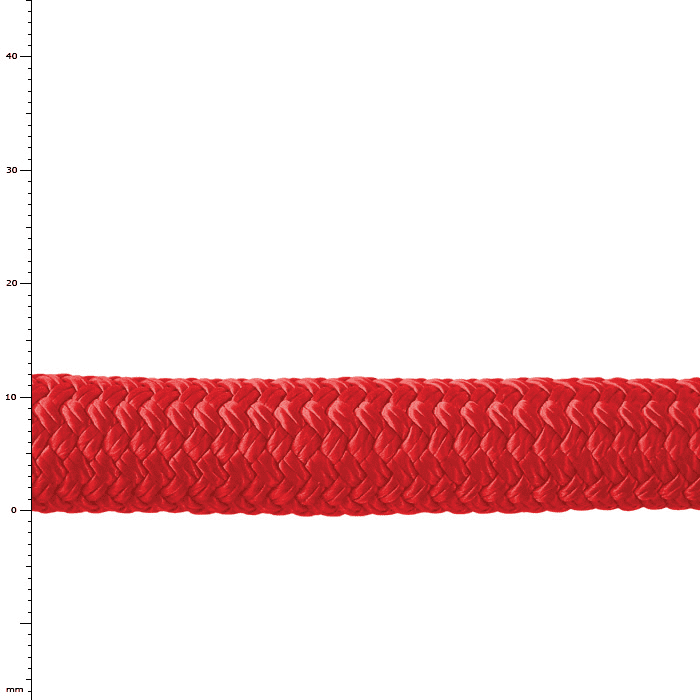 Rouge clair, corde tressée rouge
