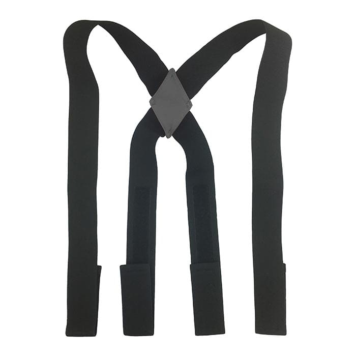 Bretelles Climb Tech noires avec traverse grise au milieu