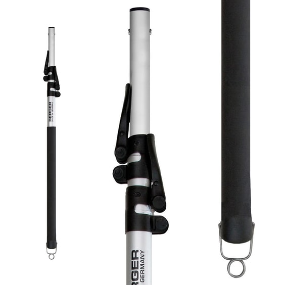 ArboRapid TK3 190 von Berger, silberner Teleskopstiel mit schwarzem Griff und Öse am unteren Ende