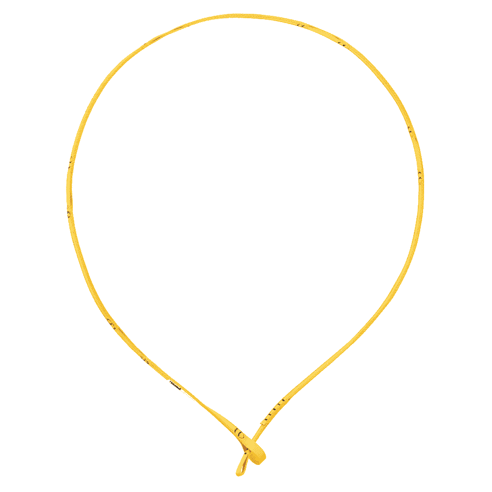 Sangle NAJA, jaune, avec une boucle à une extrémité, légèrement plus grande