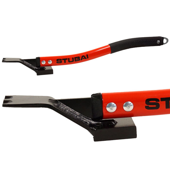 Cric d’abattage Stubai 540 avec poignée rouge, tête en métal noir et extrémité de poignée en plastique noir