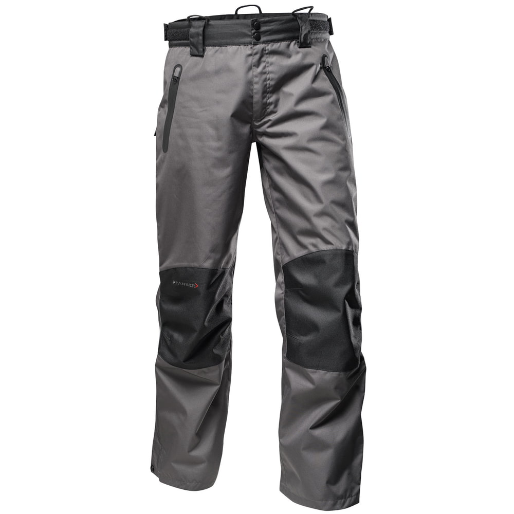 Pantalon de pluie Nanoshield® EVO gris avec renforts noirs aux genoux et deux poches avant zippées