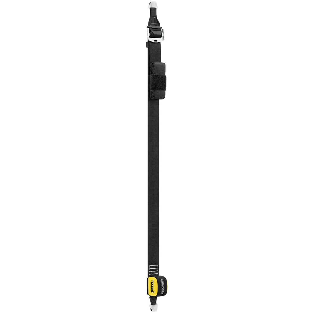 Absorbica-I Vario de Petzl, ruban noir avec étiquette jaune et boucle en métal argenté