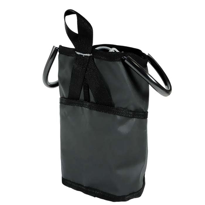 Dos du sac à outils DMM 6 avec matériau noir et sangle supérieure