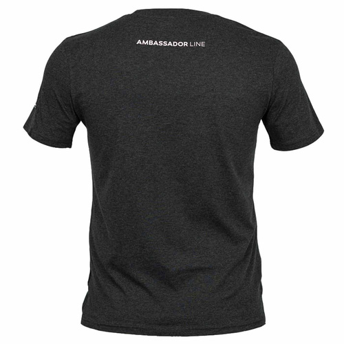 T-shirt tSPIRIT gris foncé avec inscription blanche « AMBASSADOR LINE » dans le dos