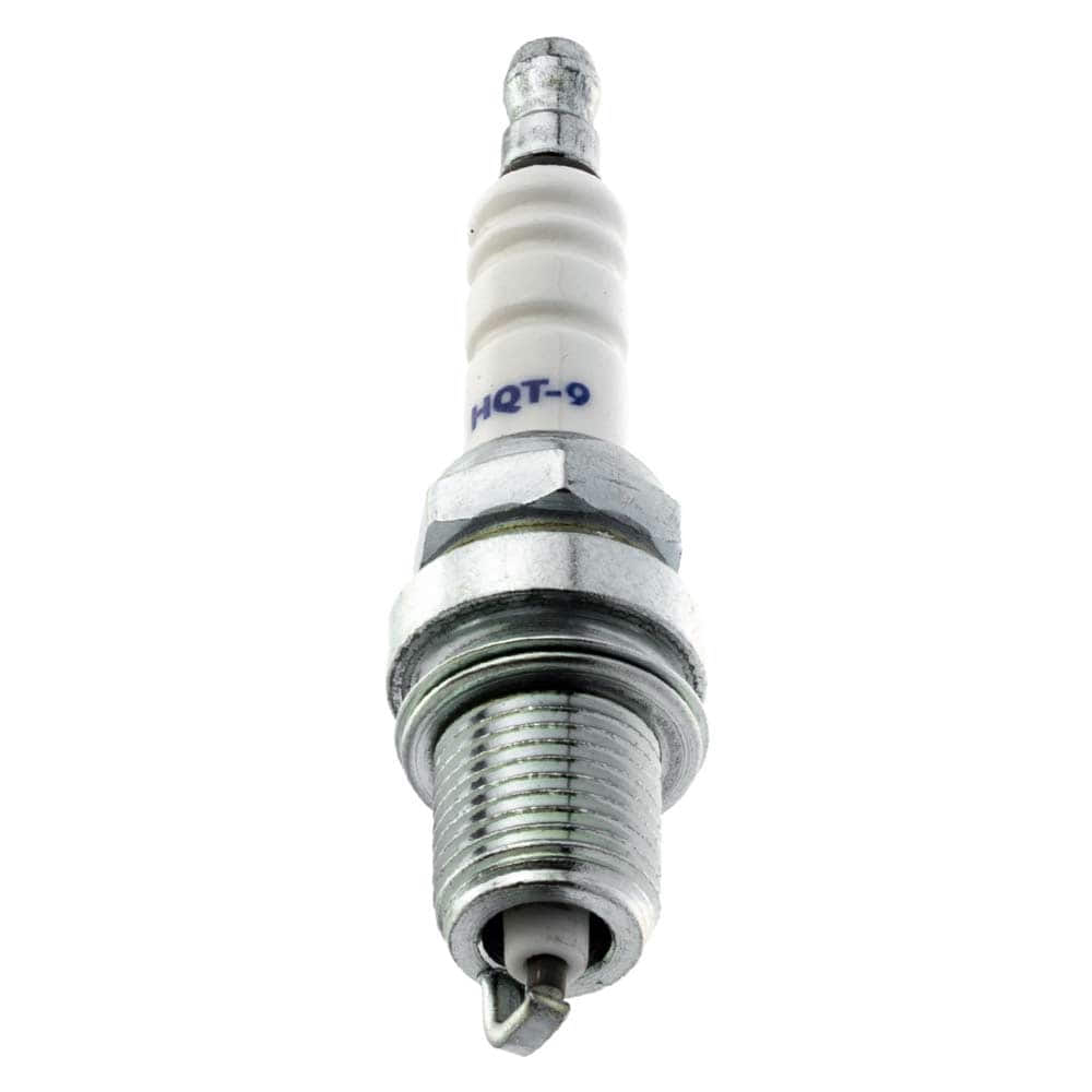 HQT-9 Bougie d’allumage avec boîtier en céramique blanche et filetage métallique, nom du fabricant non visible