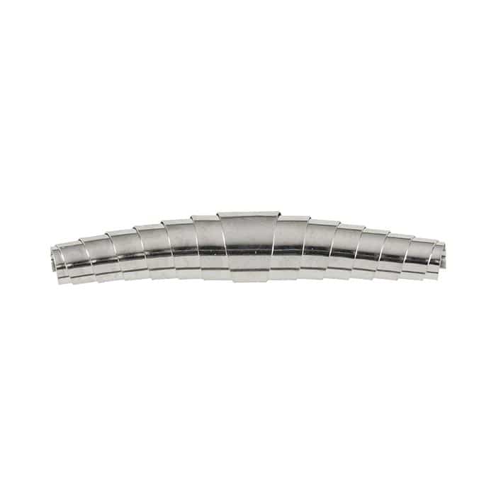 Lion 6, 7, 8 plumes, argenté, ressort en métal bombé avec structure segmentée et surface lisse