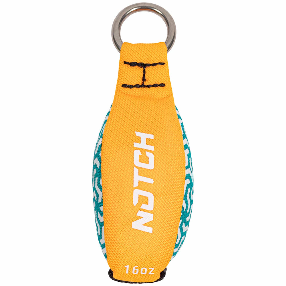 Big Shot Set poids jaune avec inscription blanche NOTCH 16oz et motif bleu et blanc