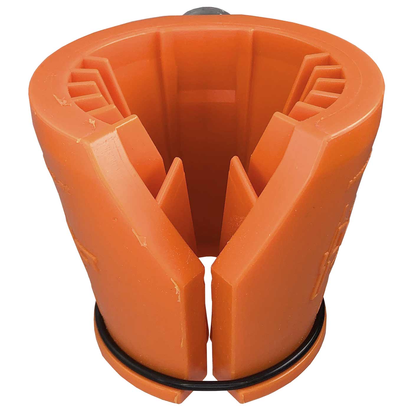 Tournevis et porte-tige en plastique orange avec anneau en caoutchouc noir, fabricant Tool Protect