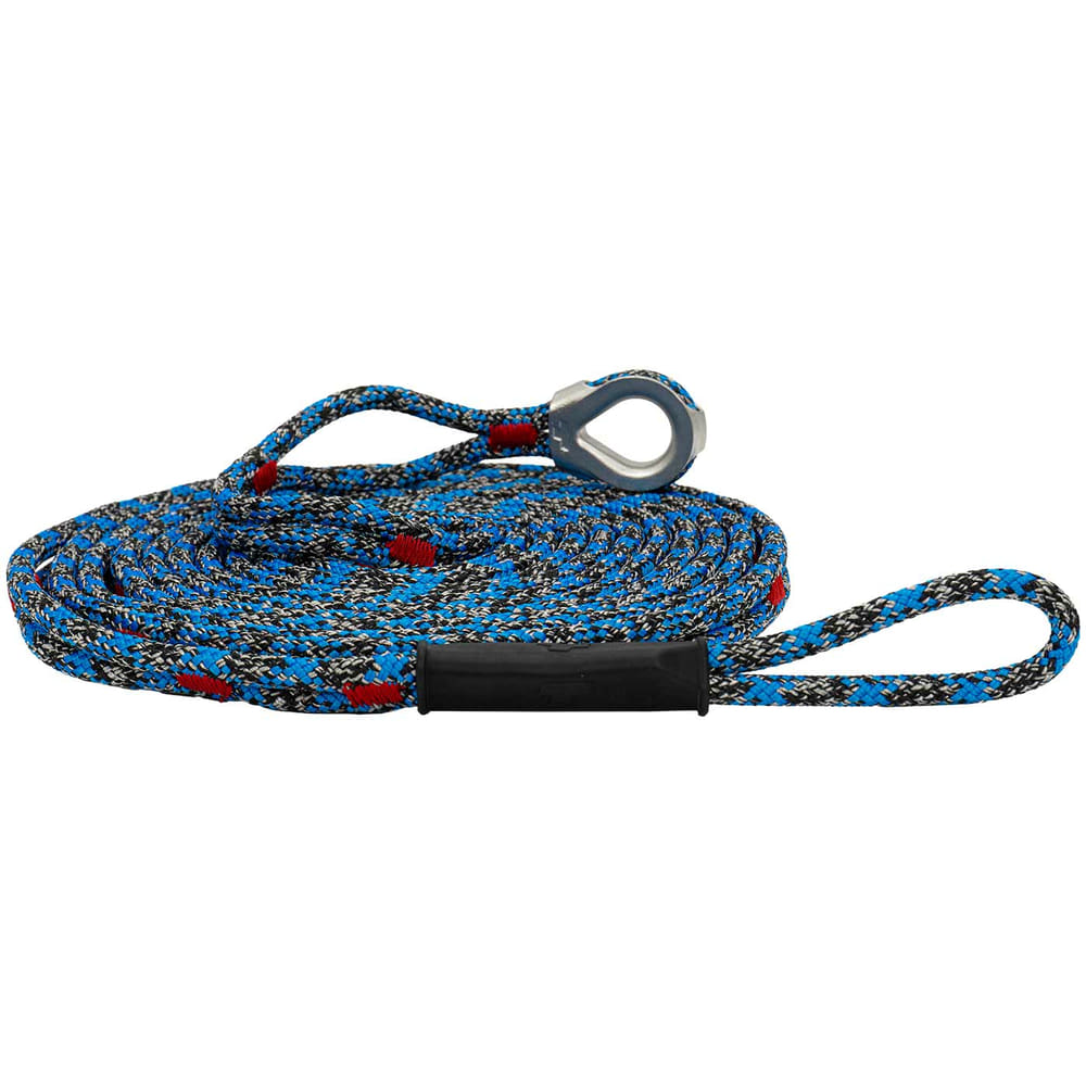 chainANCHOR corde bleu-noir avec balisage rouge et œillet métallique, enroulée
