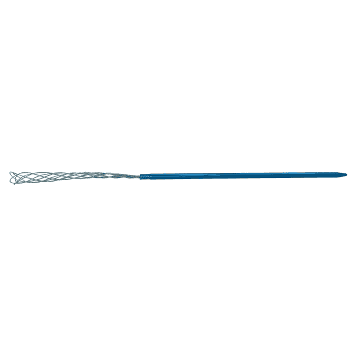 Poinçon en forme de cage, en forme de tige avec poignée bleue et extrémité argentée, en forme de grille