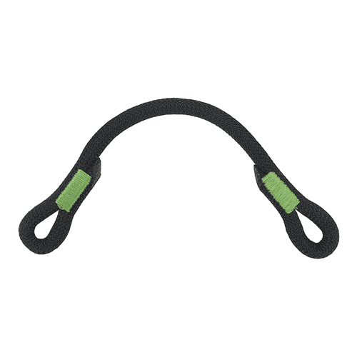 Barre de retenue Treewor, une seule boucle noire avec coutures vertes, la plus grande des boucles individuelles
